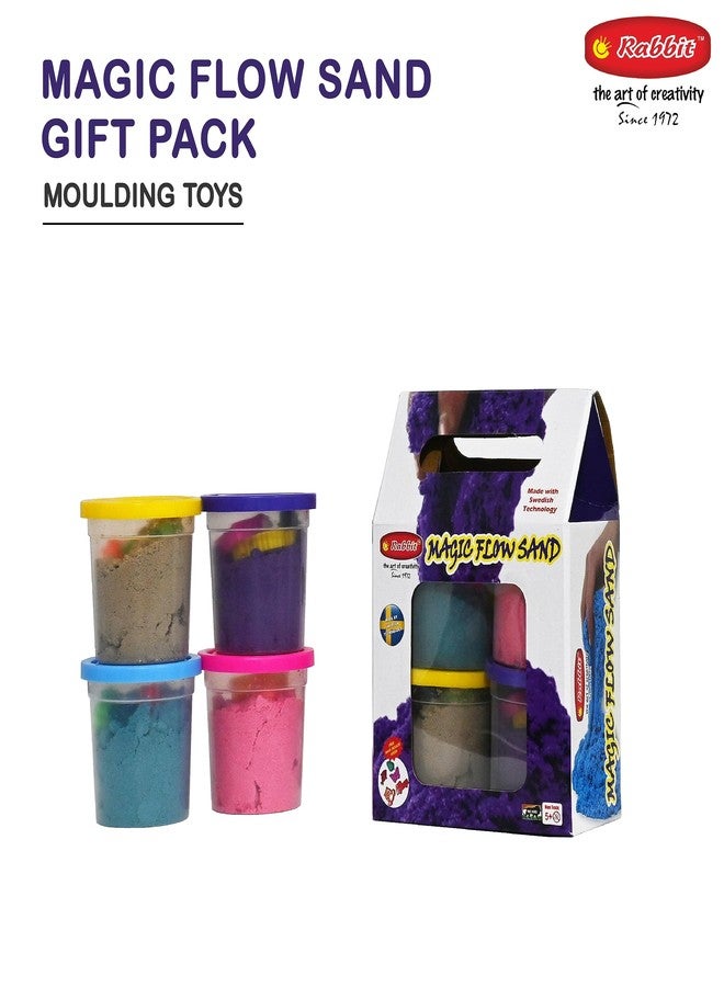 Rabbit Magic Flow Sand Gift Pack 500g + Kid Doh Happy Pack | Play Clay Set for Kids with Tools | Play Sand for Kid | Safe & Non Toxic | Clay Dough | Age 3+ - Image 4